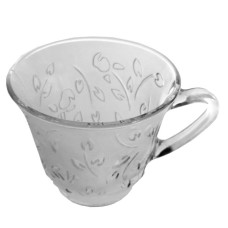 set 6 cesti KIG le 02a din sticla transparenta fara farfurie 200 ml