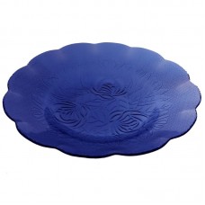 set 12 farfurii adanci rotunde BBC dp 922 din sticla albastra