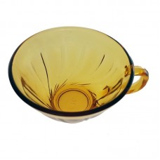 set 6 cesti KIG milano 02a din sticla vermeil fara farfurie 150 ml