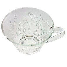 set 6 cesti KIG le 02a din sticla transparenta fara farfurie 150 ml