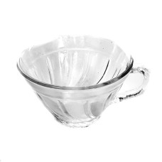 set 6 cesti KIG milano 02a din sticla transparenta fara farfurie 150 ml