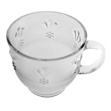 set 6 cesti MG 788 nou din sticla transparenta fara farfurie 250 ml