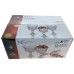 set 6 cupe inghetata NG victoria din sticla transparenta cu picior