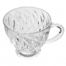 set 6 cani CG solitaire new din sticla transparenta 200 ml