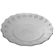 set 6 farfurii adanci rotunde NG apple din sticla transparenta