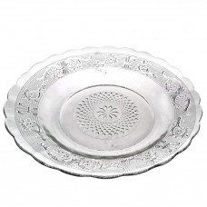 set 12 farfurii KIM 899 adanci din sticla transparenta