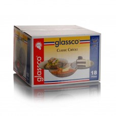 farfurii glassco cu model 1set 18pcs