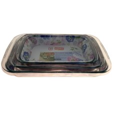 set 3 vase yena dreptunghiulare MIJOTEX PL 4 din sticla termorezistenta transparenta 2900 ml 2200 ml 1600 ml