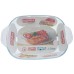 vas yena dreptunghiular MIJOTEX 1.3 l din sticla termorezistenta transparenta 1300 ml