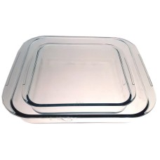 set 2 vase yena patrate MIJOTEX 3 l 1.8 l din sticla termorezistenta transparenta 3000 ml 1800 ml
